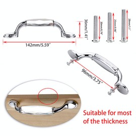 IGNPION 2pcs Crystal Drawer Handles Drawer Wardrobe Kitchen Door Knob Cabinet Pull Door Handle Cupboard Hardware for Home Decorating Curved,Small