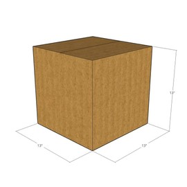E1 Packaging 13" x 13" x 13" Corrugated Boxes 32 ECT (Pack of 5-13x13x13) | Quality Moving Boxes. Great for Shipping Boxes for Business, Office or Home.