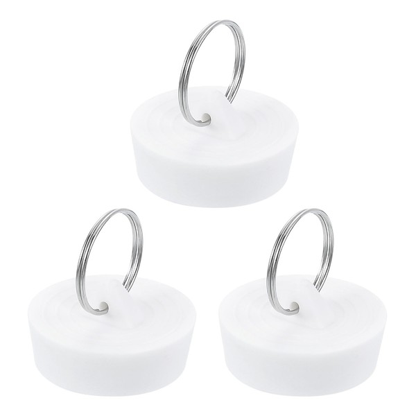 uxcell 3 Pcs Rubber Sink Plug, Bathtub Drain Stopper Fit