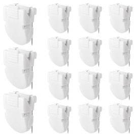 Tyqour 15 Pcs Cubicle Clips for Fabric Walls, Plastic Cubicle Hooks Cubicle Accessories for Hanging Photos Frame Office Notes Memos Messages (White)