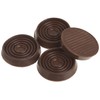 Shepherd Hardware 9077 1-3/4-Inch Round Rubber Furniture Cups, 4-Pack,brown