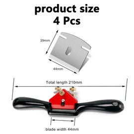 Wjelet 9 Inch Spokeshave Woodworking Hand Tool, Adjustable Spokeshave with 4 Replacement Blades for Precision Wood Crafting, Essential Wood Working Hand Tools for DIY Enthusiasts