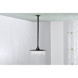 Anpean 16 Inch Shower Arm and Flange Oil-Rubbed Bronze, Ceiling Mounted Shower Arm for Rain Shower Head