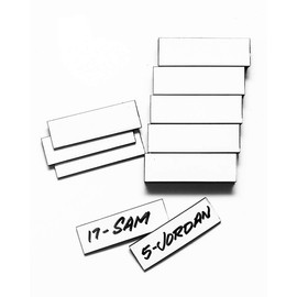 30 (0.5 x 1.625 Inch) Magnetic Name Lineup Board Tabs – Magnets for Magnetic Baseball Softball Line-Up Board Coach Marker Board