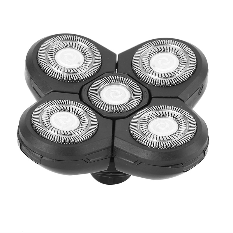 Electric Beard Shaver 5 Blade Rotating Head Waterproof Accessory Replacement