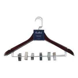 Baum Brothers Gancho Con Pinzas Para Pantalones 6 Piezas De Madera Kb-075
