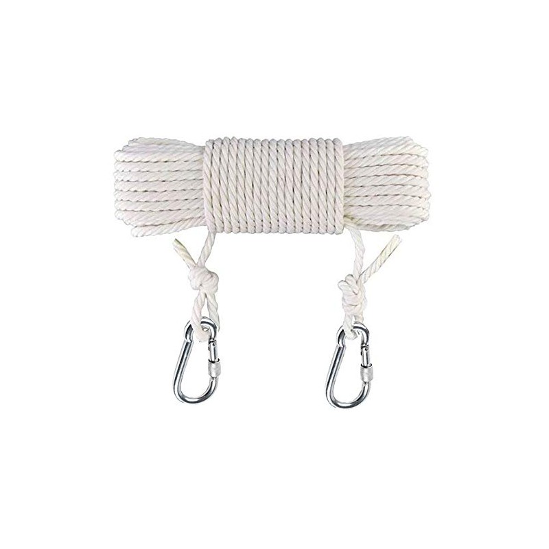 50 Ft Adjustable Cotton Clothesline Rope for Camping & Home