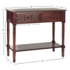 SAFAVIEH Samantha 2-Drawer Console Table | Dark Cherry |