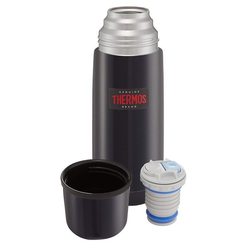 Thermos 104883 Light and Compact Flask, Stainless Steel, Midnight Blue,