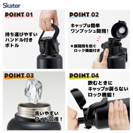 Champion STD15H One Push Direct Bottle with Handle, 50.9 fl oz (1,500 ml), Black