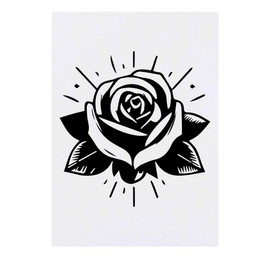 Azeeda 'Blühende Rose' Temporäres Tattoo - Hautfreundlicher & Ungiftiger Abziehbild · Wasserfest (TO00074213)
