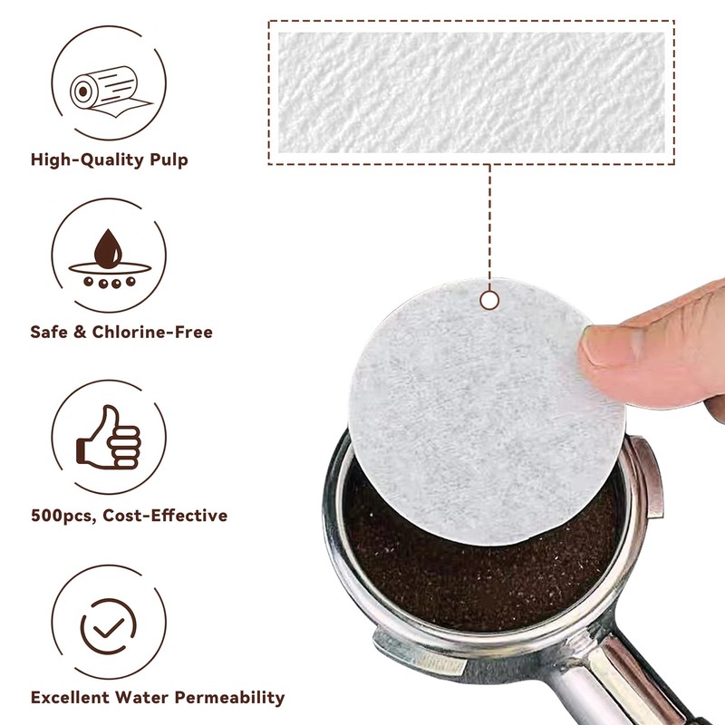 500pcs Coffee Paper Filter for Ninja Espresso Machine, Espresso Filter