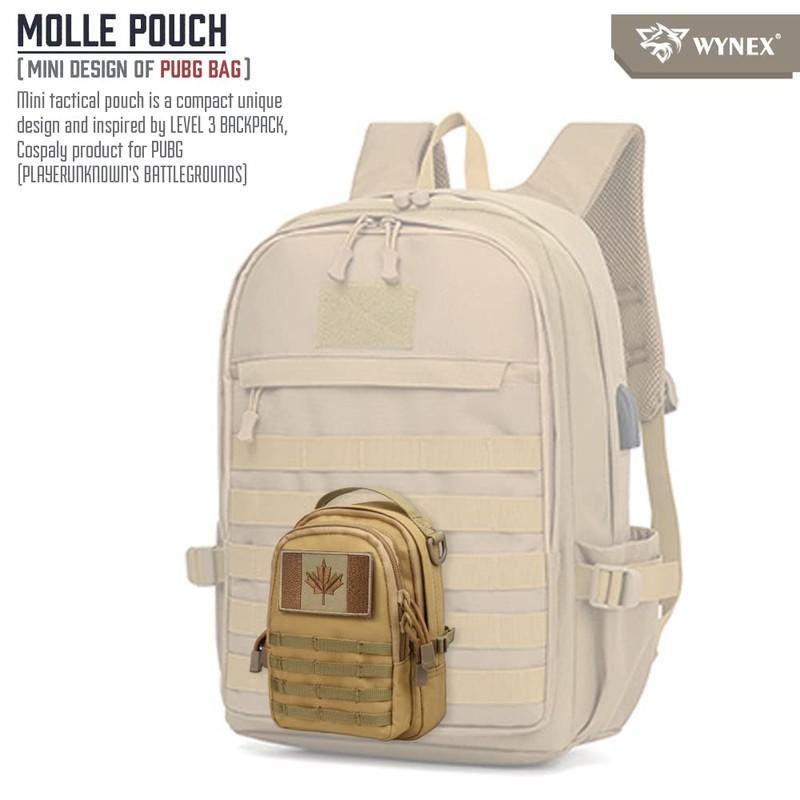 WYNEX Tactical Molle Pouch Small, EDC Utility Pouch Tactical Tool