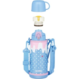 Thermos FJJ-801WF BLP Vacuum Insulated 2-Way Bottle, 0.8L/0.83L Blue Pink