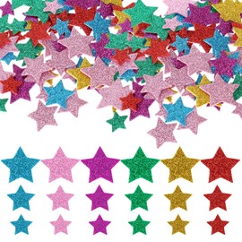 270 PCS Self Adhesive Holographic Small Star Stickers Glitter Foam Stickers Decals for Crafts Star Foam Stickers Wall Stickers for Scrapbooks Greeting Cards Home Birthday Party Graduation Decoration