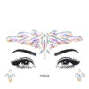 6Pcs Luminous Rhinestones Face Temporary Tattoos Glitter Festival Face Stickers