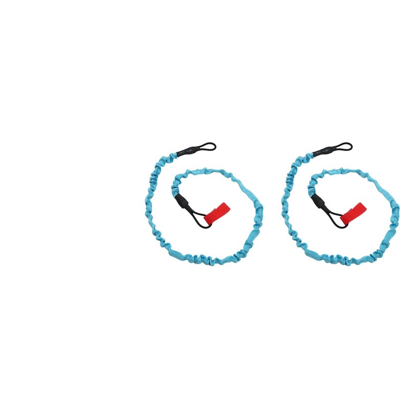 2Pcs Kayak Paddle Leash Nylon Rubber Corrosion Resistant Stretchable Anti