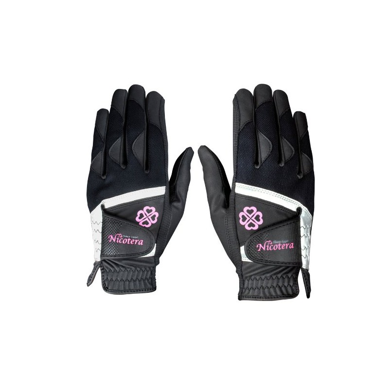 LEZAX Women's Nicotera Ambidextrous Golf Glove Black Medium NTGL-3407