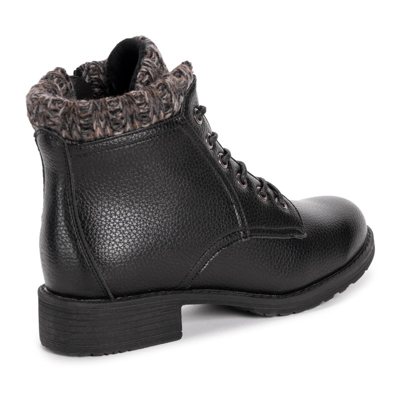 MUK LUKS LUKEES Women's Hiker Alps Boots Fashion, Black, 9