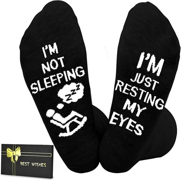 I'm Not Sleeping Just Resting My Eyes Funny Socks for