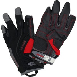 HARKEN Premium Sailing Protective Gloves Men's Full Finger Reflex, Black, Small, Model 2084S