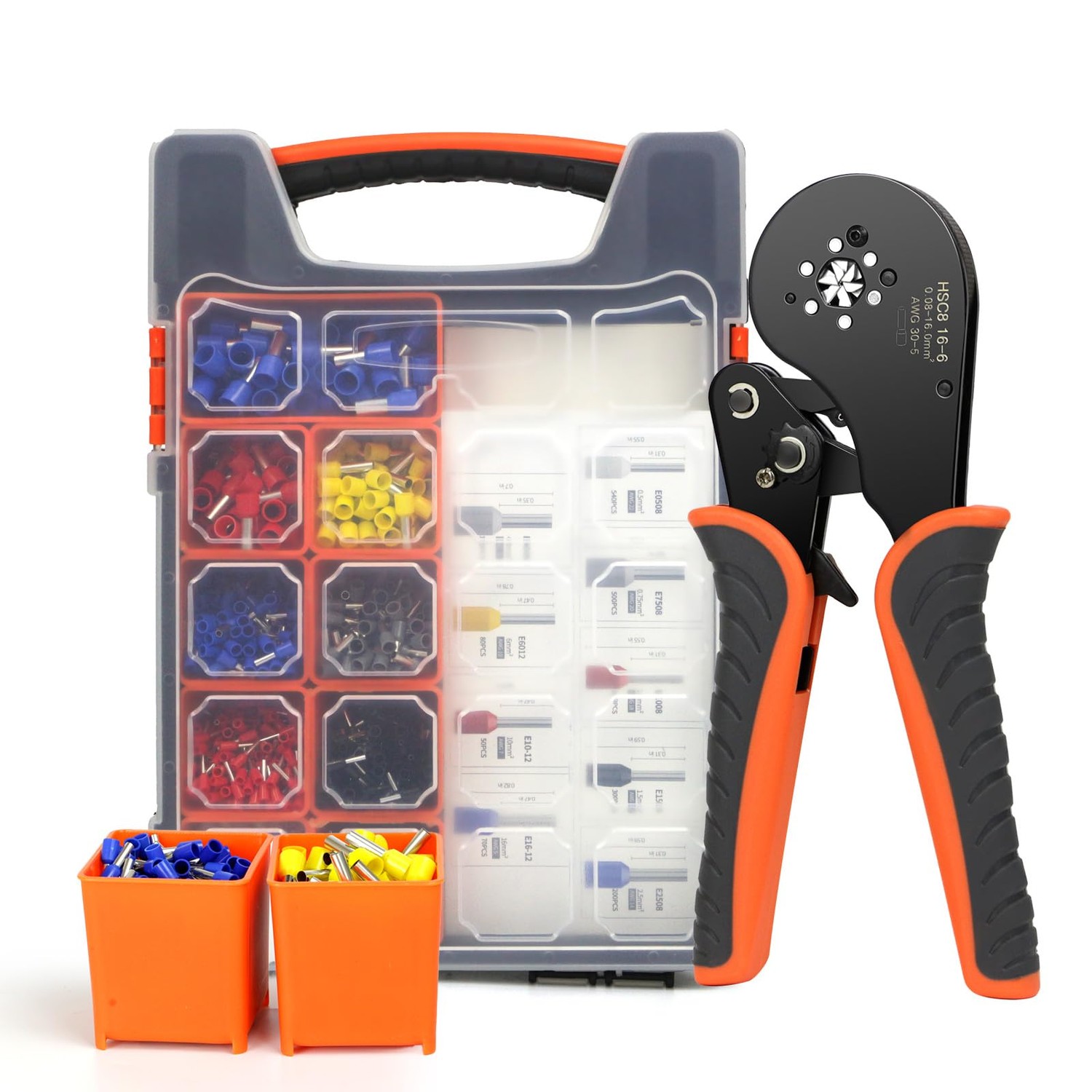 2200PCS Ferrule Crimping Tool Kit –Amliber AWG30-5 Self-Adjusting Wire ...