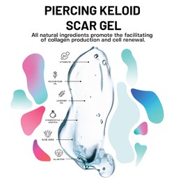 BASE LABORATORIES Keloid Bump Removal Gel | Natural Piercing Bump & Keloid Scar Gel | Keloid Scar Removal for all Scars, Keloids & Piercing Bumps | Soothing Piercing Aftercare Gel | 2 oz