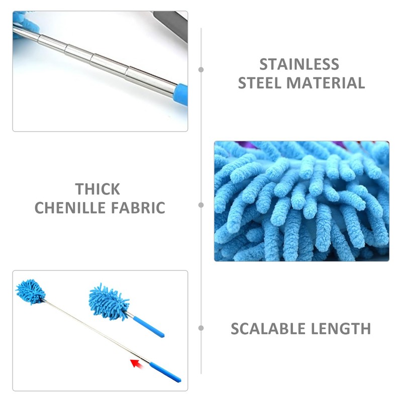 2 Pieces Dust Collector,Microfiber Dusting Tool, Retractable Dusting Brush, Dusting