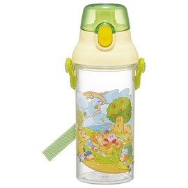 Skater PSB5TR Children's Plastic Water Bottle, Clear, 16.2 fl oz (480 ml), One Push Type, Kirby Star Picnic, Clear