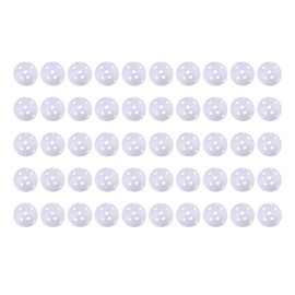 Forgetek Golf Balls Practice Set of 50 Plastic Hollow Balls Lightweight Perforated Training Balls for Indoor Outdoor Practice (White)
