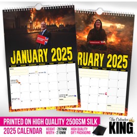 The Calendar King // STARMERGEDDON - 2025 Wall Calendar - A4 Size