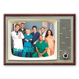 Scrubs TV Show Retro TV Design Fridge Magnet