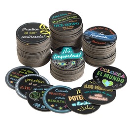 Spanish Positive Affirmation Chips - Positive Reinforcement for Children and Students - Set of 100