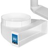 KOTARBAU® Flat Duct Deflection Piece 90° for Ventilation Duct Round-Square