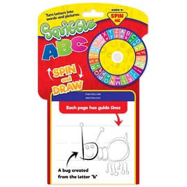 RandomLine of Creative Things: Squiggle ABC Doodle Pad - On-The-Go, Spin & Draw, Turn Letters Into Words-Pictures, Travel Activity Sketchbook, Kids 4+
