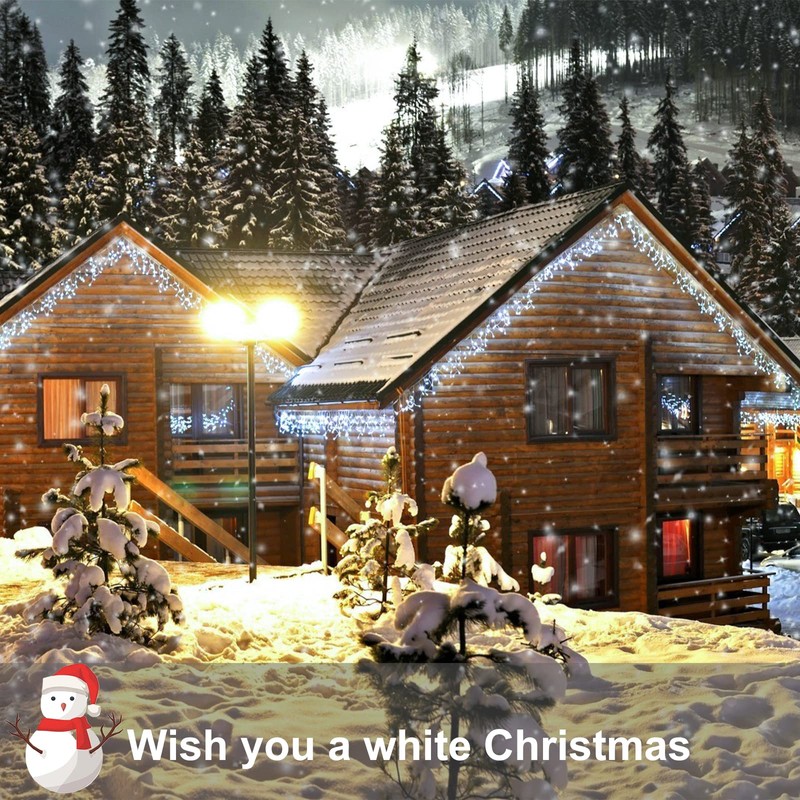 Christmas Lights Outdoor - 99 ft 1216 LED Icicle Lights