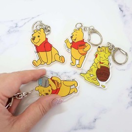 Marimo Craft MCPH-178 Winnie the Pooh Funny Face Series Acrylic Key Chain A (W x H x D): 1.8 x 2.6 x 0.1 inches (4.5 x 6.5 x 0.3 cm)