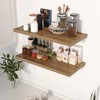 30" Floating Shelves for Wall, 12" Deep Slim Walnut Floating