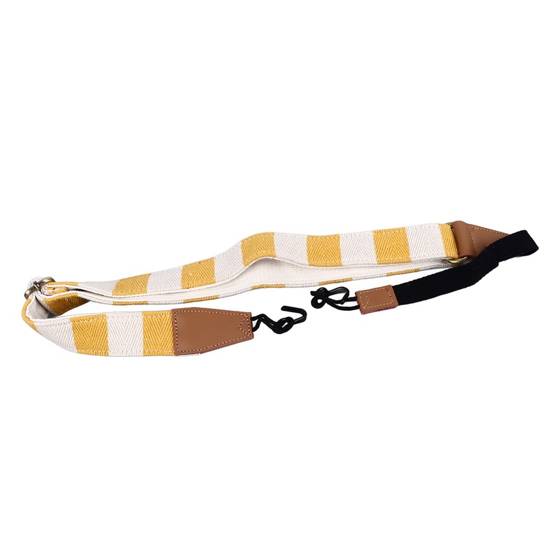 Ukulele Strap Cotton Adjustable Grid Pattern Hole Free Installation Belt