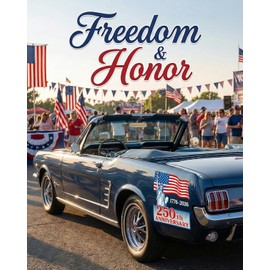 12" America's 250th Anniversary Stickers, 1776-2026 Car Decal, Patriotic Eagle & Liberty Bell Window Vinyl for Truck Laptop, 1pcs