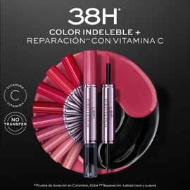 L'BEL - Forever Dual Labial Mate en Barra Color Rouge Velour 5 g, De Larga Duración, con Bálsamo Labial para Máxima Hidratación, Labial de Color con Acabado Satinado, Indeleble y con Vitamina C