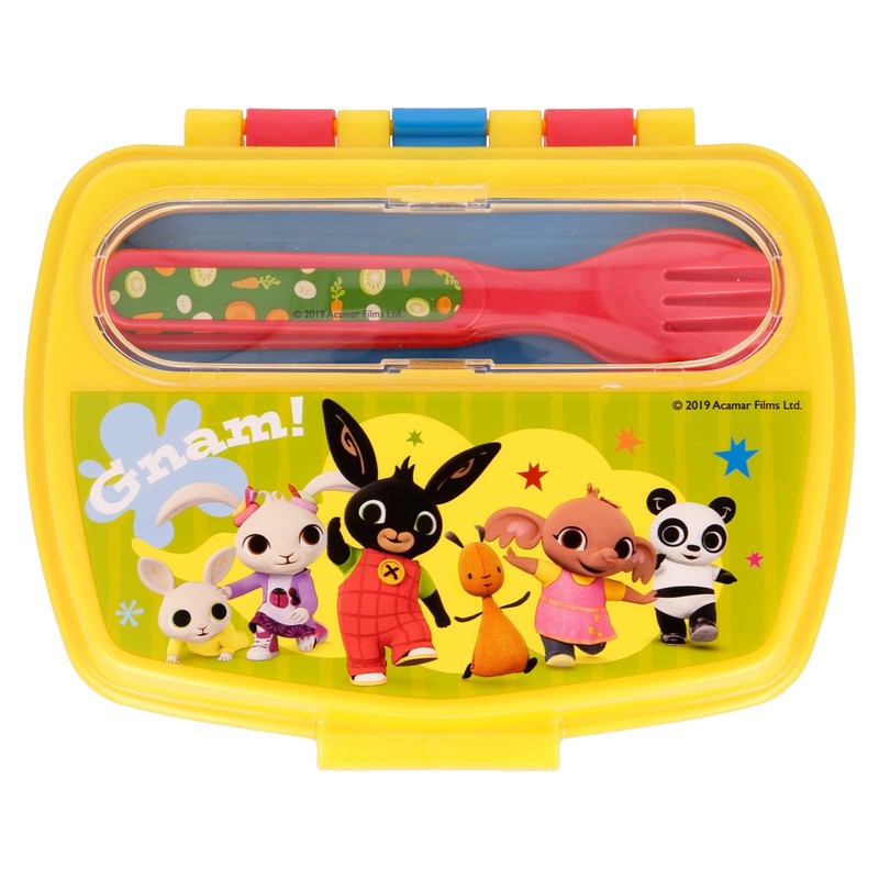 Stor Funny Sandwich Box with Cutlery Bing Lunch Bag, Youth