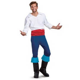 Plus Size Little Mermaid Prince Eric Deluxe Men's Costume 3X, Multicoloured, 3X