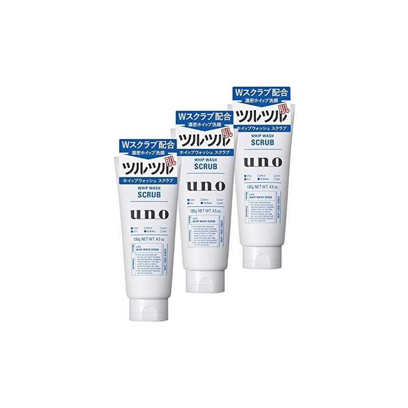 Uno Whip Wash Facial Cleanser, 4.6 oz (130 g) x