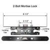 2 Point Bolt Mortise Lock Replacement Fits for Pella Storm
