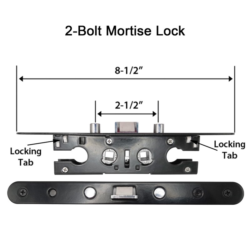 2 Point Bolt Mortise Lock Replacement Fits for Pella Storm