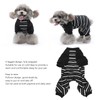 Dog Pajamas Warm Comfortable Stretchy 4 Legs Striped Dog Pajamas