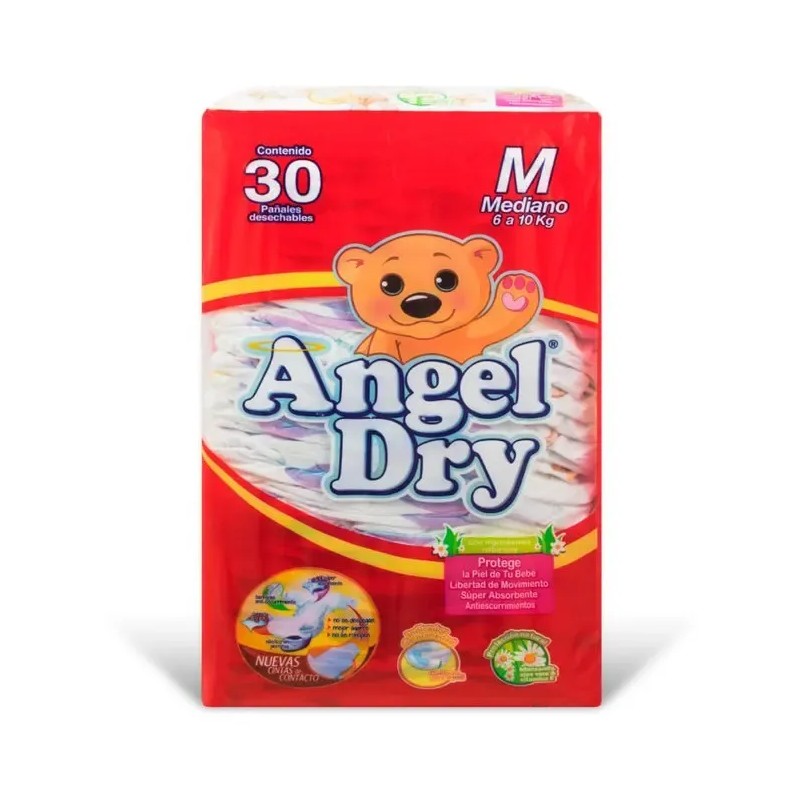Pañal Angel Dry Etapa 3 Mediana 30 Piezas Sin Género