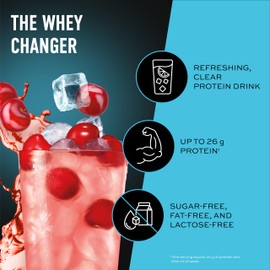 ESN ISOCLEAR Whey Isolate Protein Powder, Fresh Cherry, 908 g, 2 lbs, 30 Servings Clear Whey - Lactose Free - Muscle Building and Recovery Powder Made in Germany, Laboratory Tested