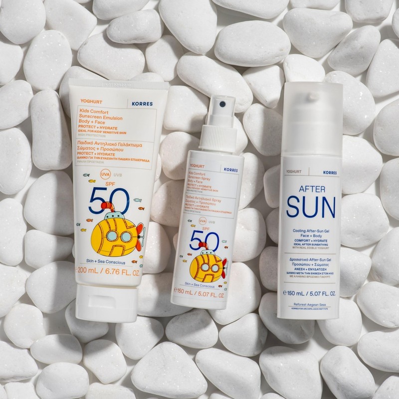 KORRES YOGHURT Comfort, emulsione solare per bambini SPF 50, crema